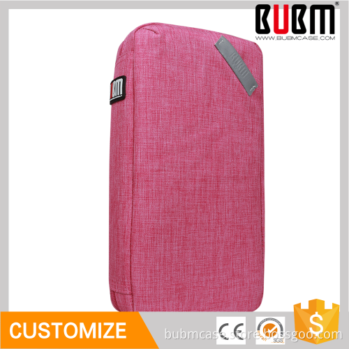 BUBM double pieces storage pink color cd dvd case with zipper